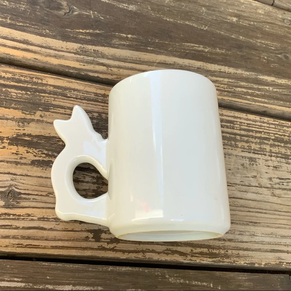 Vintage Taiwan Peter Rabbit Bunny Shaped Handle Coffee Mug Easter Spring - Picture 4 of 6
